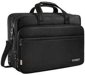 17 Inch Laptop Bag, Travel Briefcase With Organizer, Expandable Large Hybrid Shoulder Bag, Water