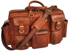 17 Inch Vintage Handmade Leather Messenger Bag for Laptop Briefcase Best Computer Satchel School