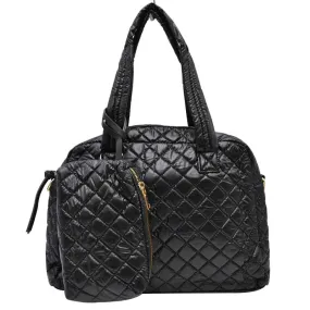 2 N 1 Large Quilted Tote Bag With Pouch