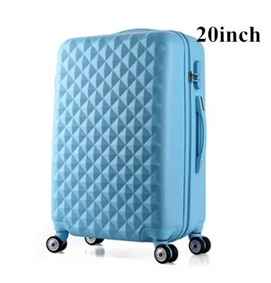 20 Inch Woman Travel Case Suitcases,Diamond Luggage Travel Bag,Abs Travel Luggage,Rolling