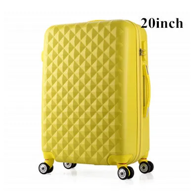 20 Inch Woman Travel Case Suitcases,Diamond Luggage Travel Bag,Abs Travel Luggage,Rolling