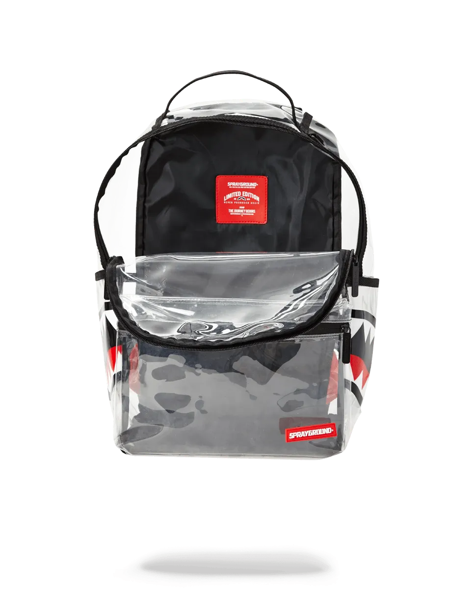 20/20 VISION DOUBLE CARGO SIDE SHARK CLEAR BACKPACK