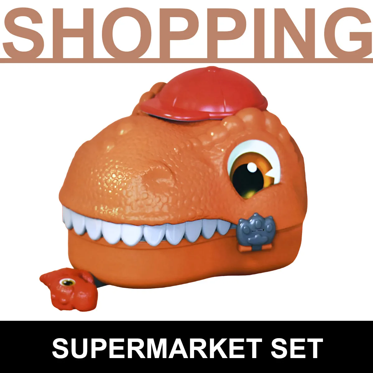 3 In 1 Dinosaur Supermarket Bag 61pcs