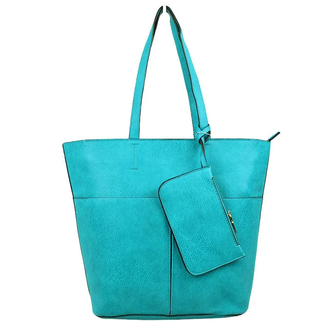 3 In 1 Large Soft Faux Leather Womens Tote Handbags