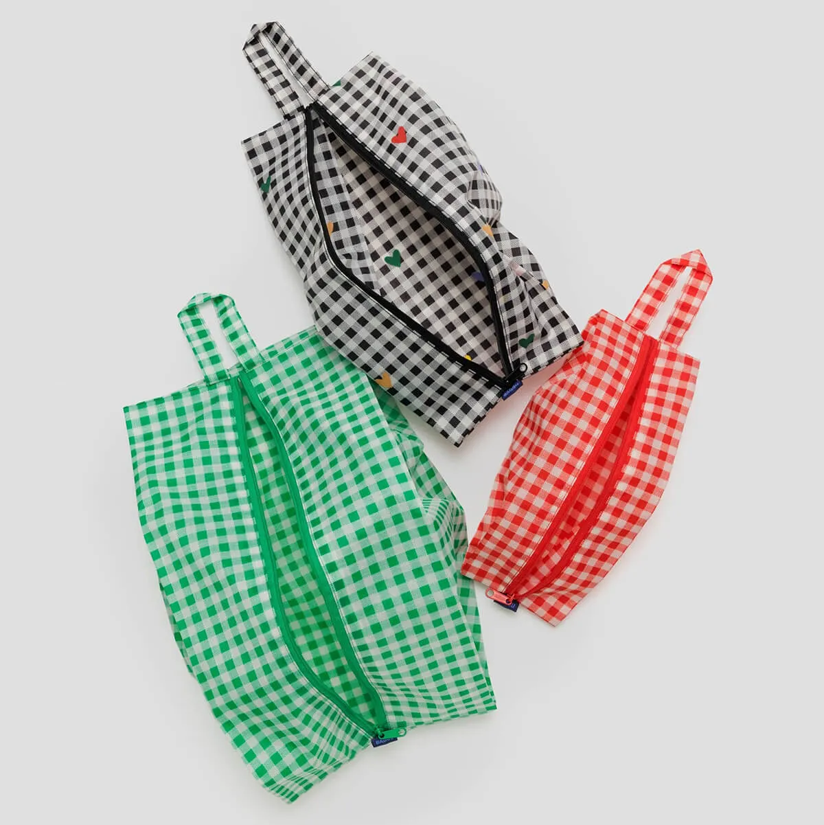 3D Zip Pouch Set in Gingham by Baggu