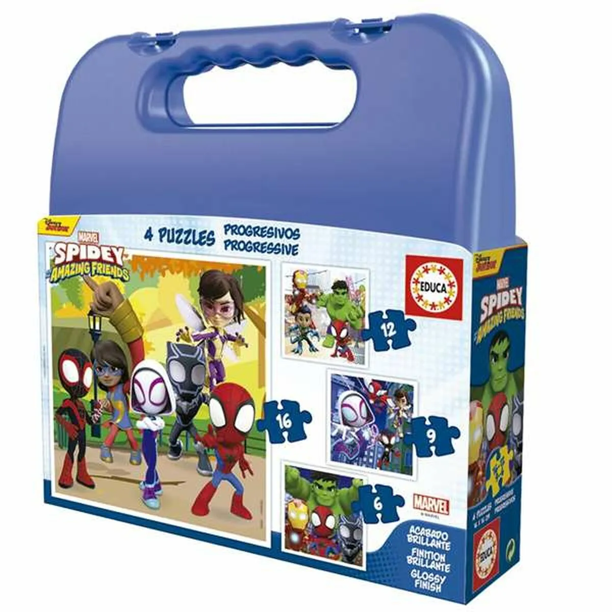 4-Puzzle Set Spidey Briefcase Progressive difficulty