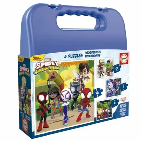 4-Puzzle Set Spidey Briefcase Progressive difficulty