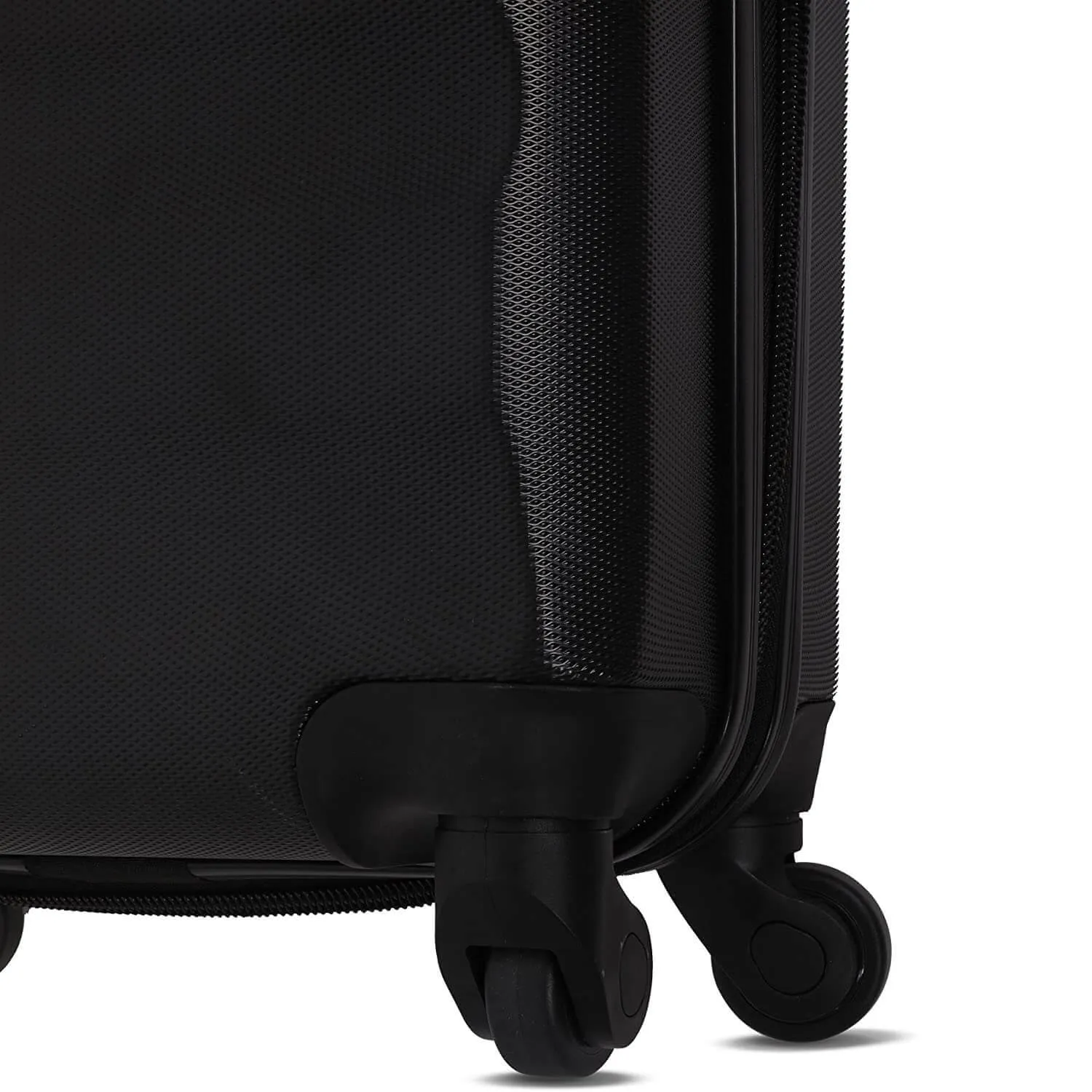 Aerolite Lightweight ABS Hard Shell Travel Hold Check in Luggage Suitcase 4 Wheels, Black