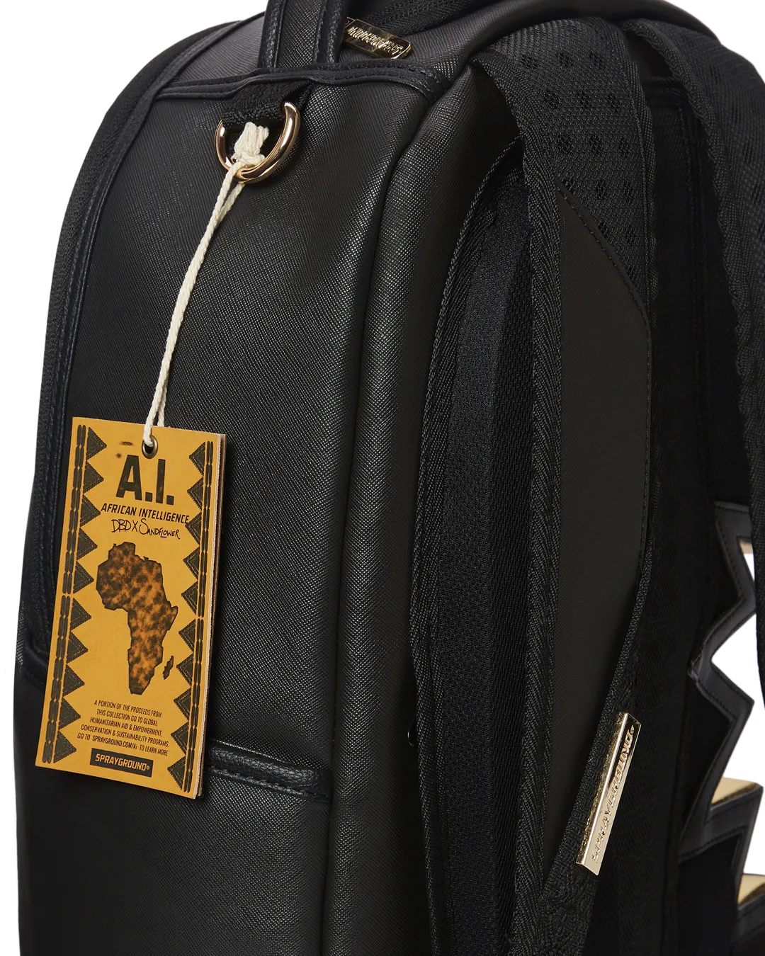 A.i.3 SHARK BITE BLACK GOLD BACKPACK (DLXV)