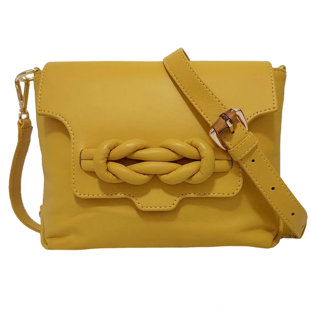 Amara Knot Satchel - Latte