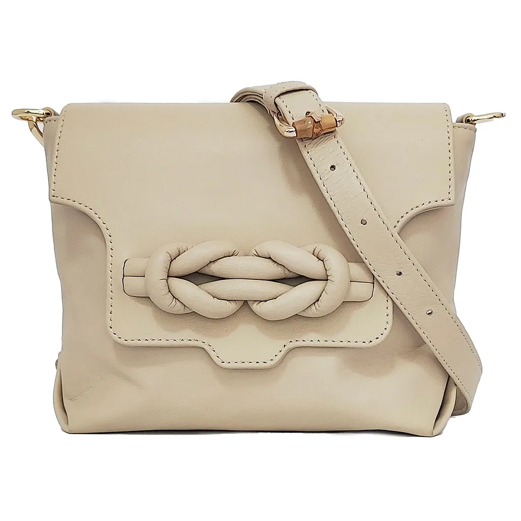 Amara Knot Satchel - Latte