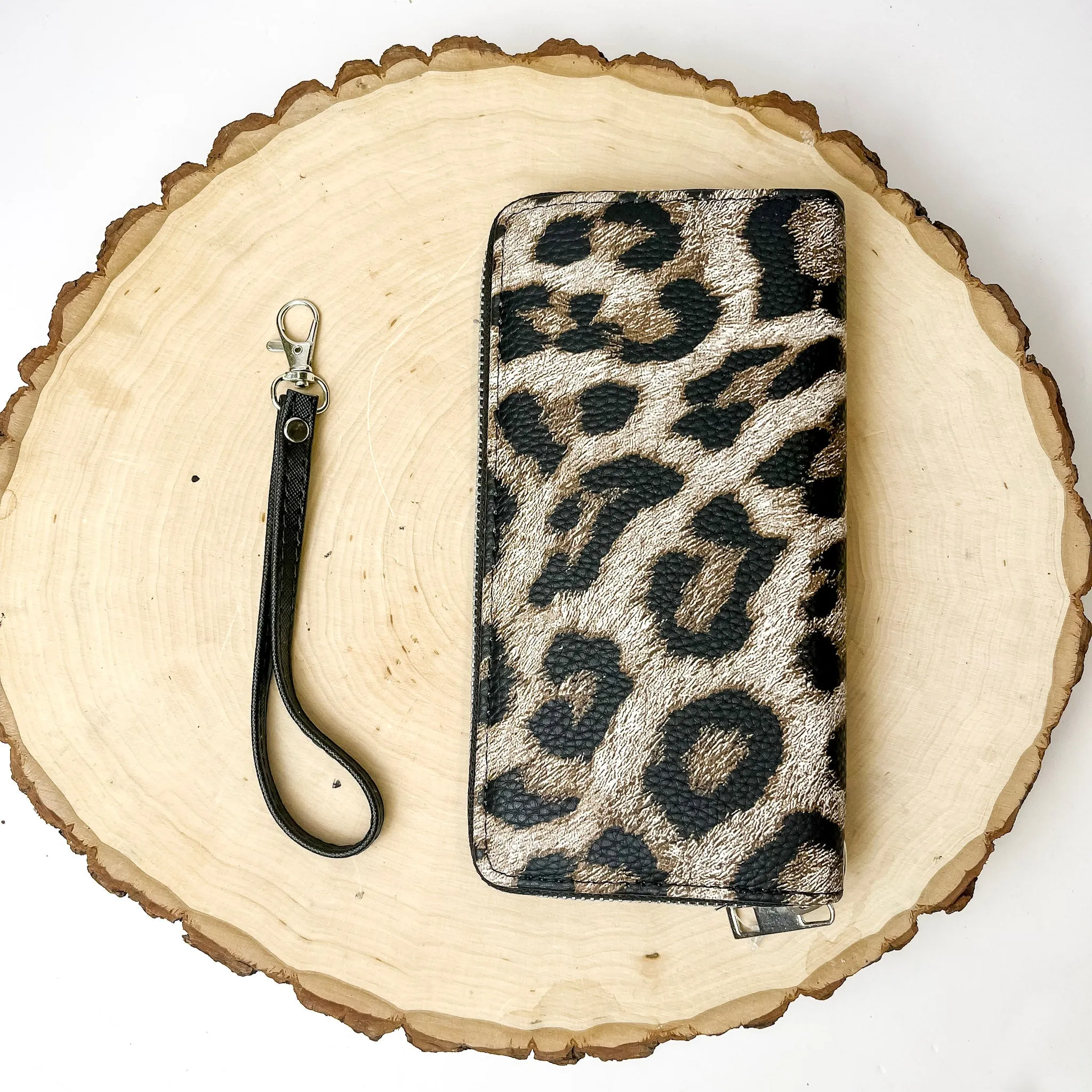 Animal Print Zip Up Wallet