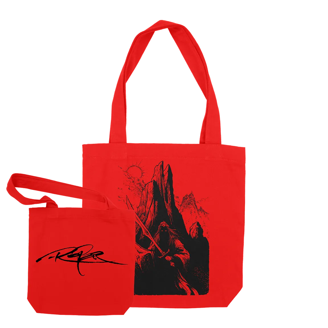 Arik Roper "Shadowblade" Red Tote Bag