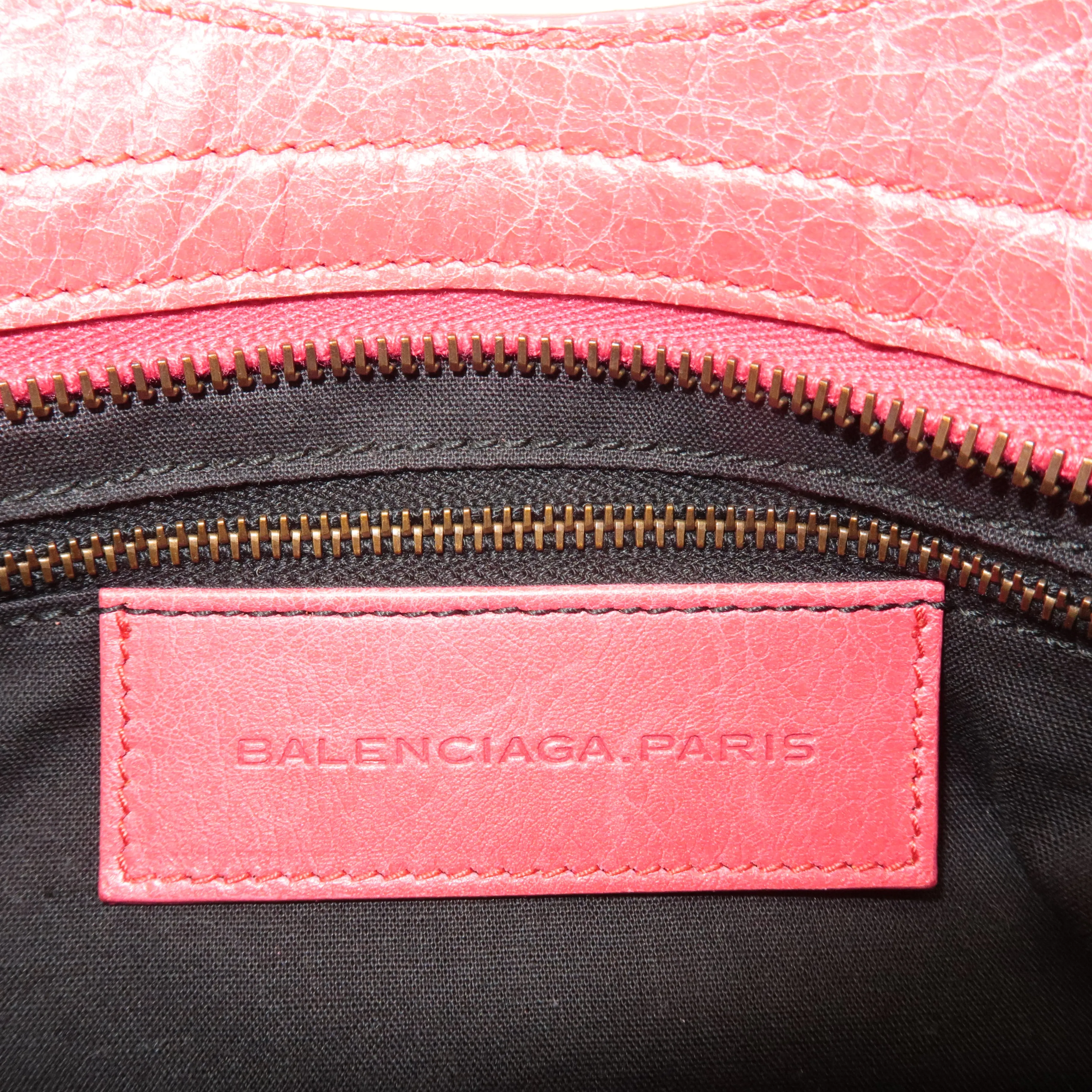 BALENCIAGA Classic Mini City Leather 2Way Hand Bag Pink 300295