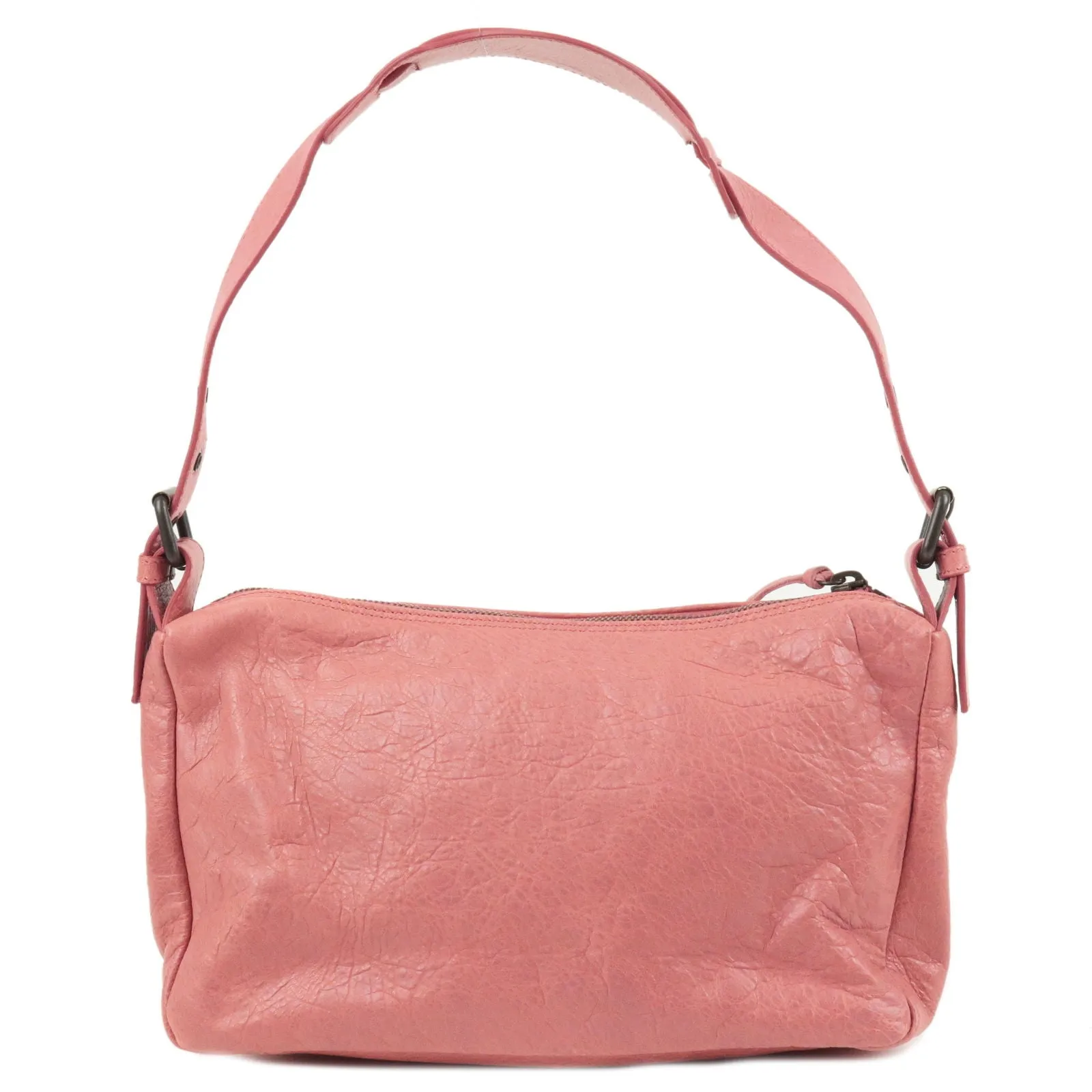 BALENCIAGA Leather The Getaway One-Shoulder Bag Pink 309935