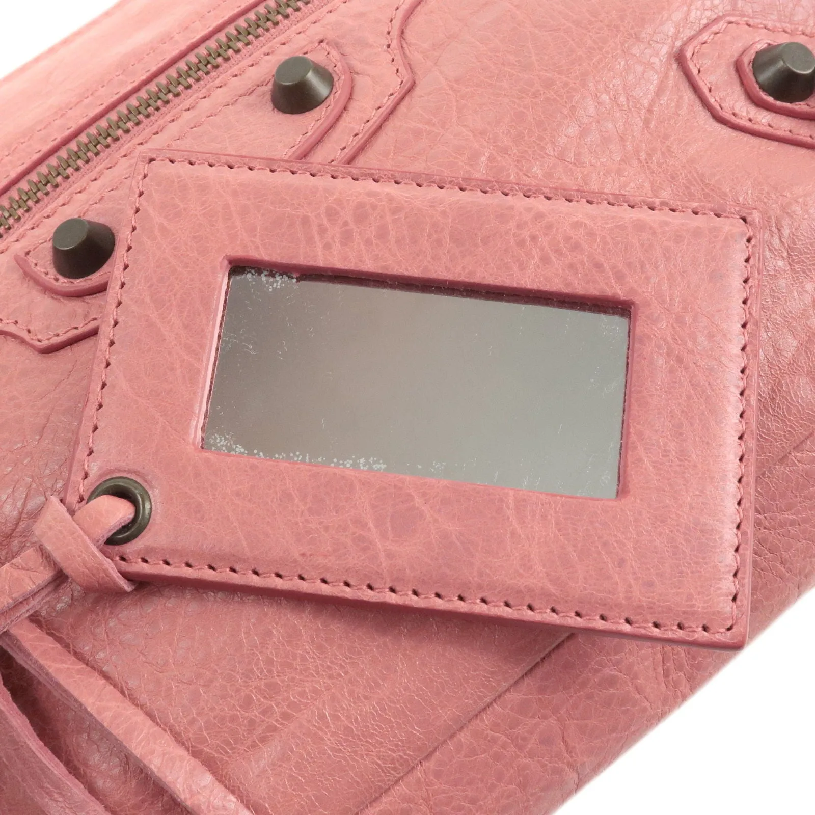 BALENCIAGA Leather The Getaway One-Shoulder Bag Pink 309935