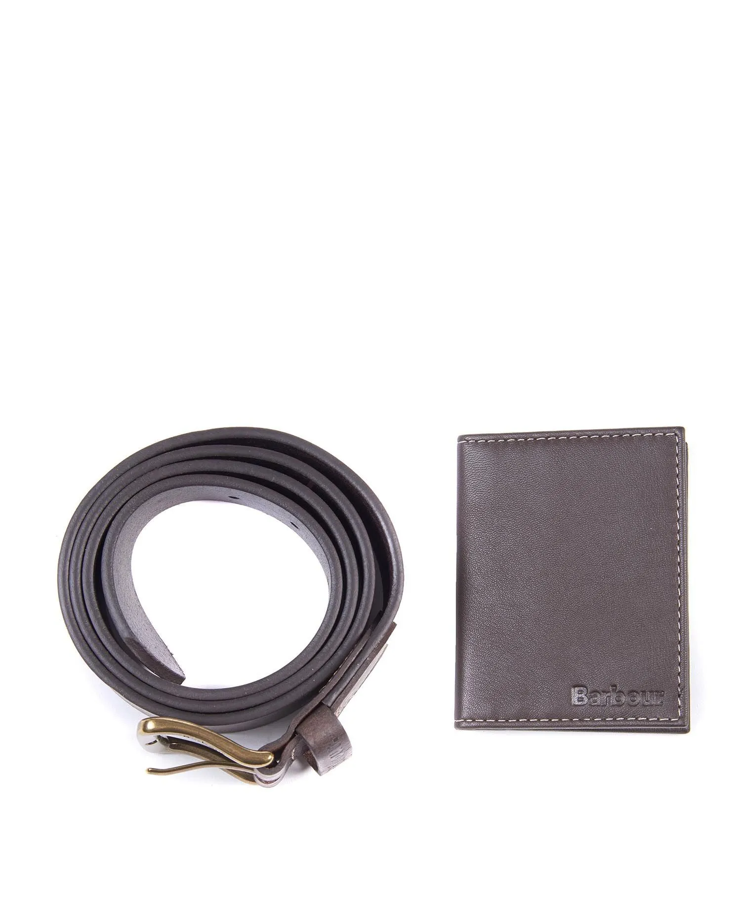 Barbour Leather Belt & Billfold Wallet Gift Set