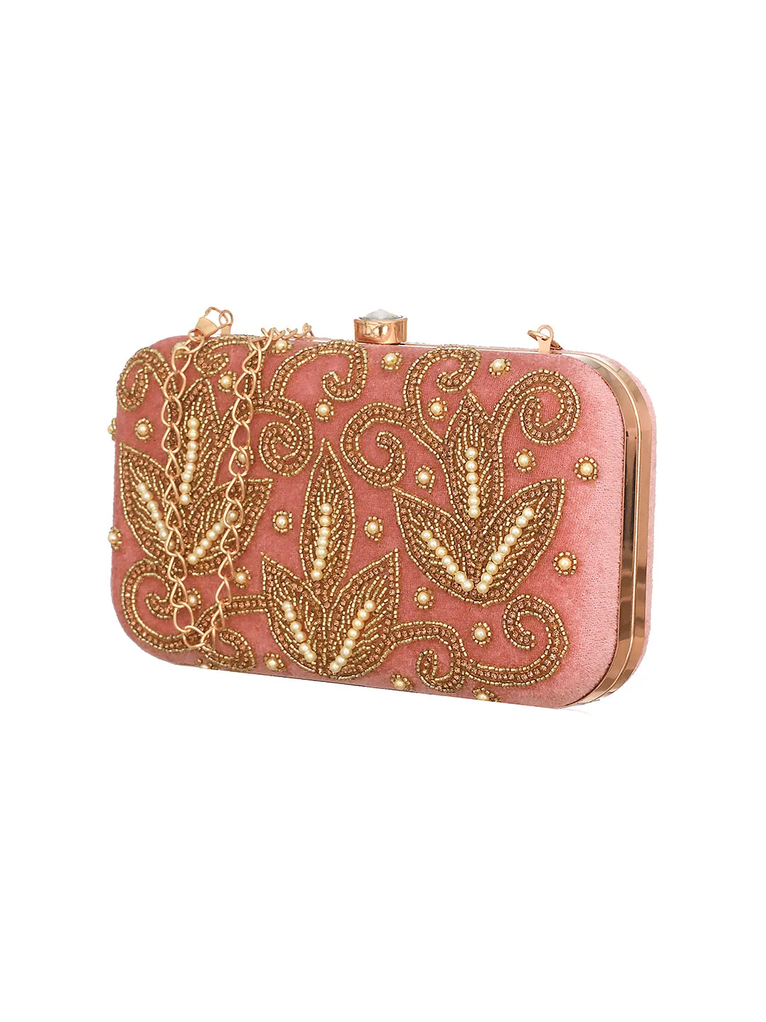 Beaded Work Box Clutch