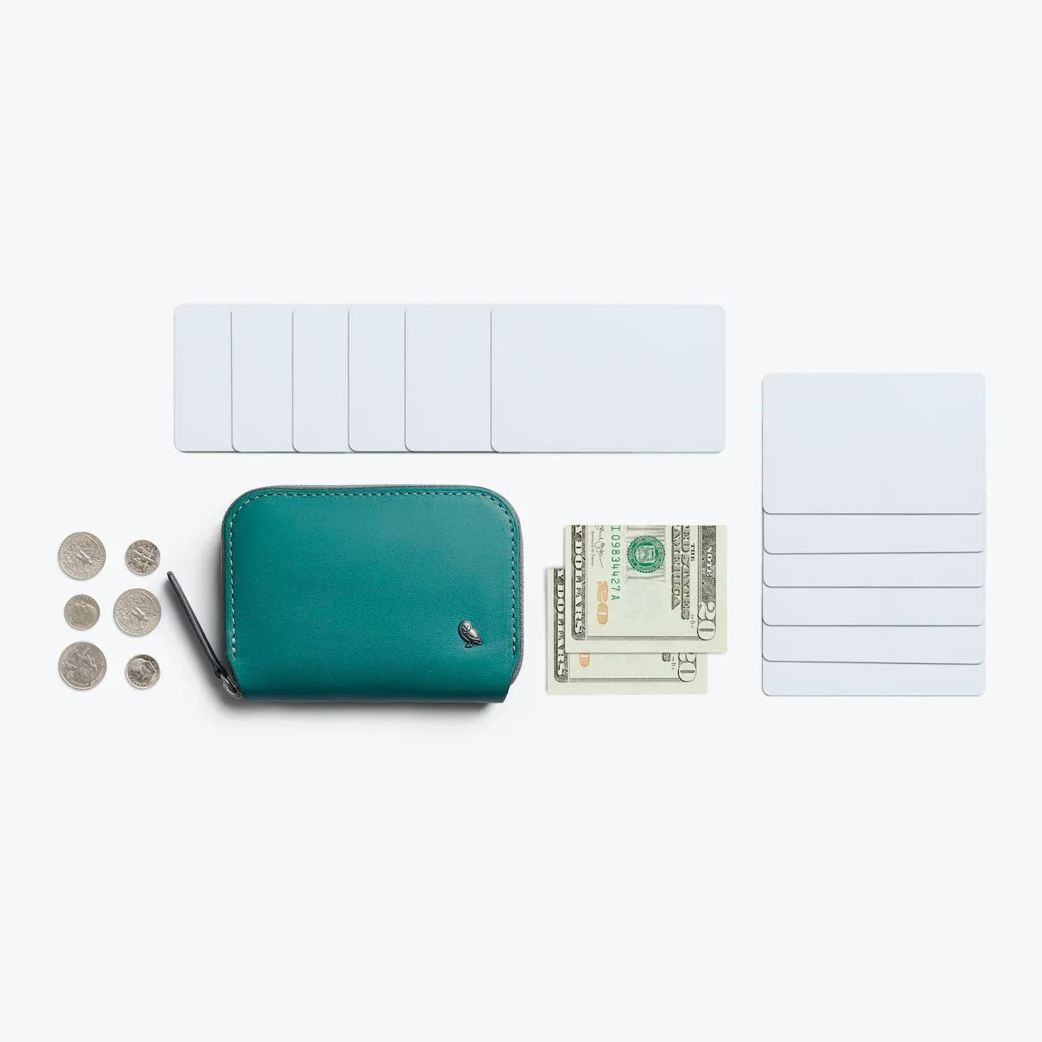 Bellroy Folio Mini | Unisex Leather Zip Wallet, Magnetic Pouch