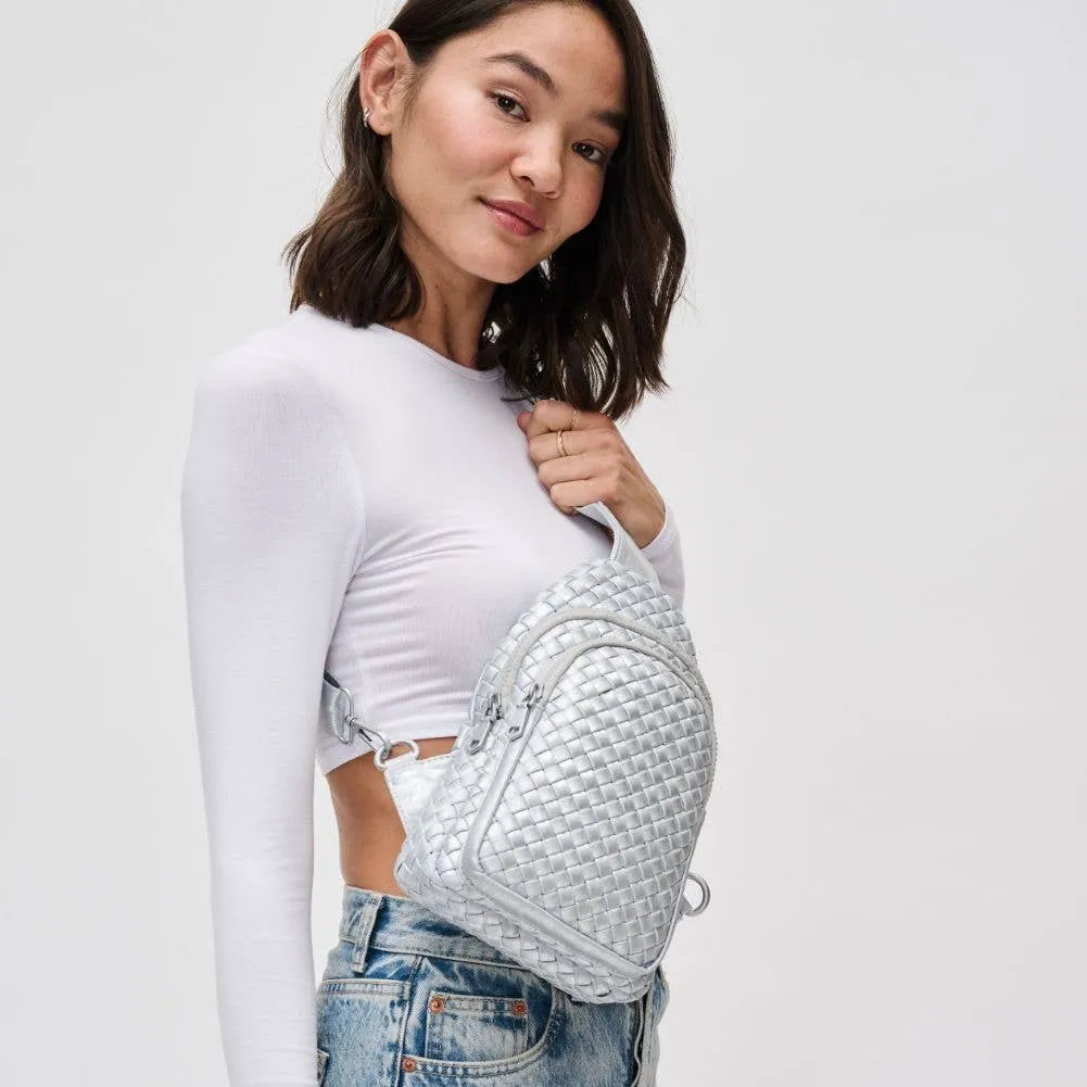 Beyond The Horizon - Woven Neoprene Sling Backpack: Cream