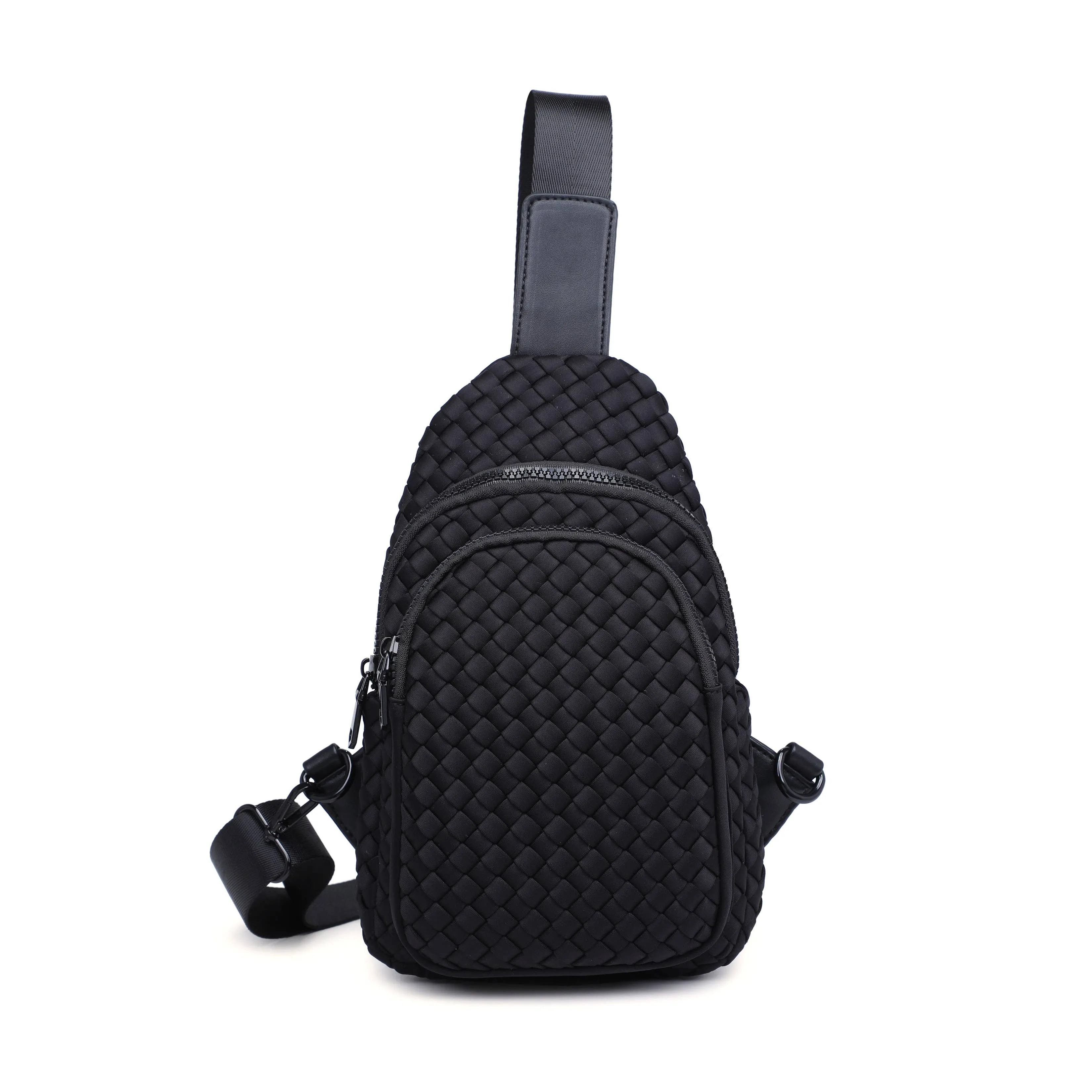 Beyond The Horizon - Woven Neoprene Sling Backpack: Cream