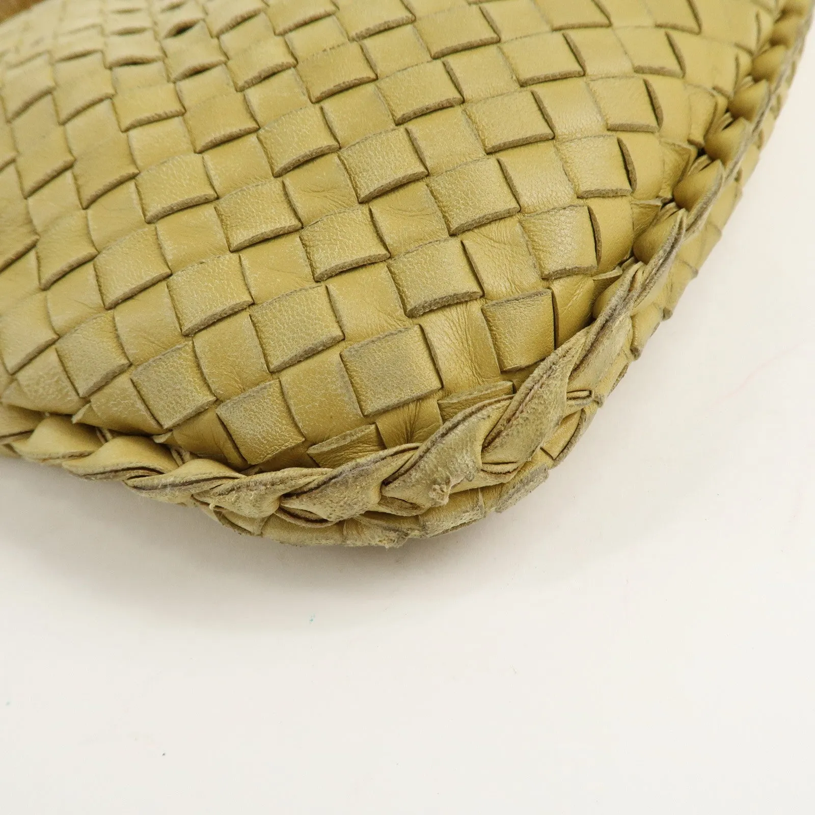 BOTTEGA VENETA Hobo Intrecciato Leather  Bag Light Beige 115653