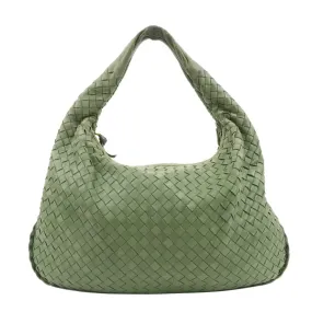 BOTTEGA VENETA Hobo Intrecciato Leather Shoulder Bag Breen 115653