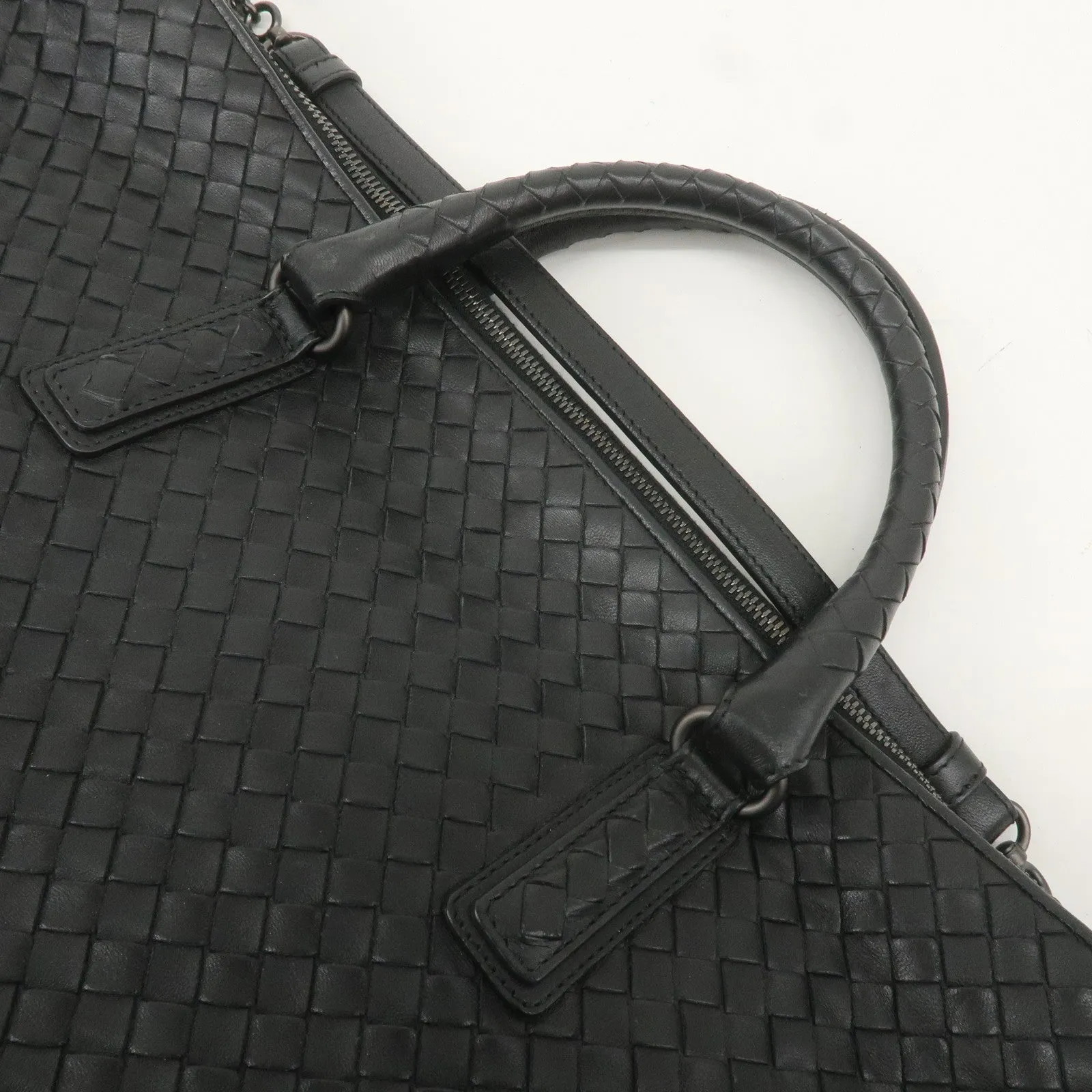 BOTTEGA VENETA Intrecciato Leather 2WAY Hand Bag Black 193785