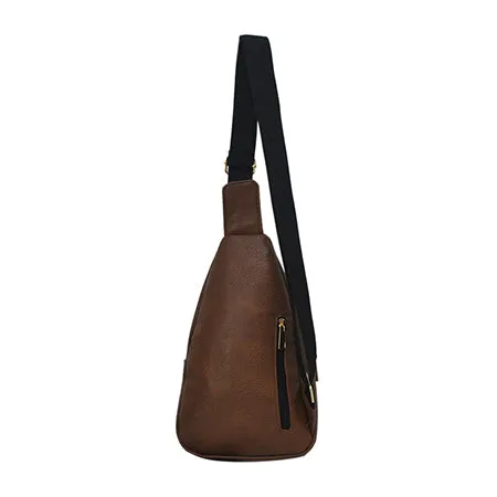 Brown NGIL Faux Leather Sling Bag