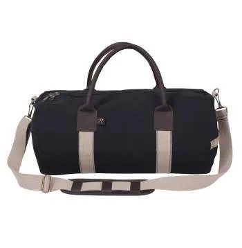 Canvas & Leather Gym Duffle Bag