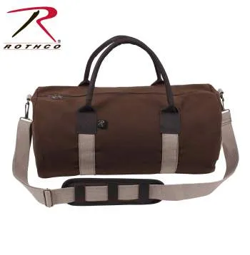 Canvas & Leather Gym Duffle Bag