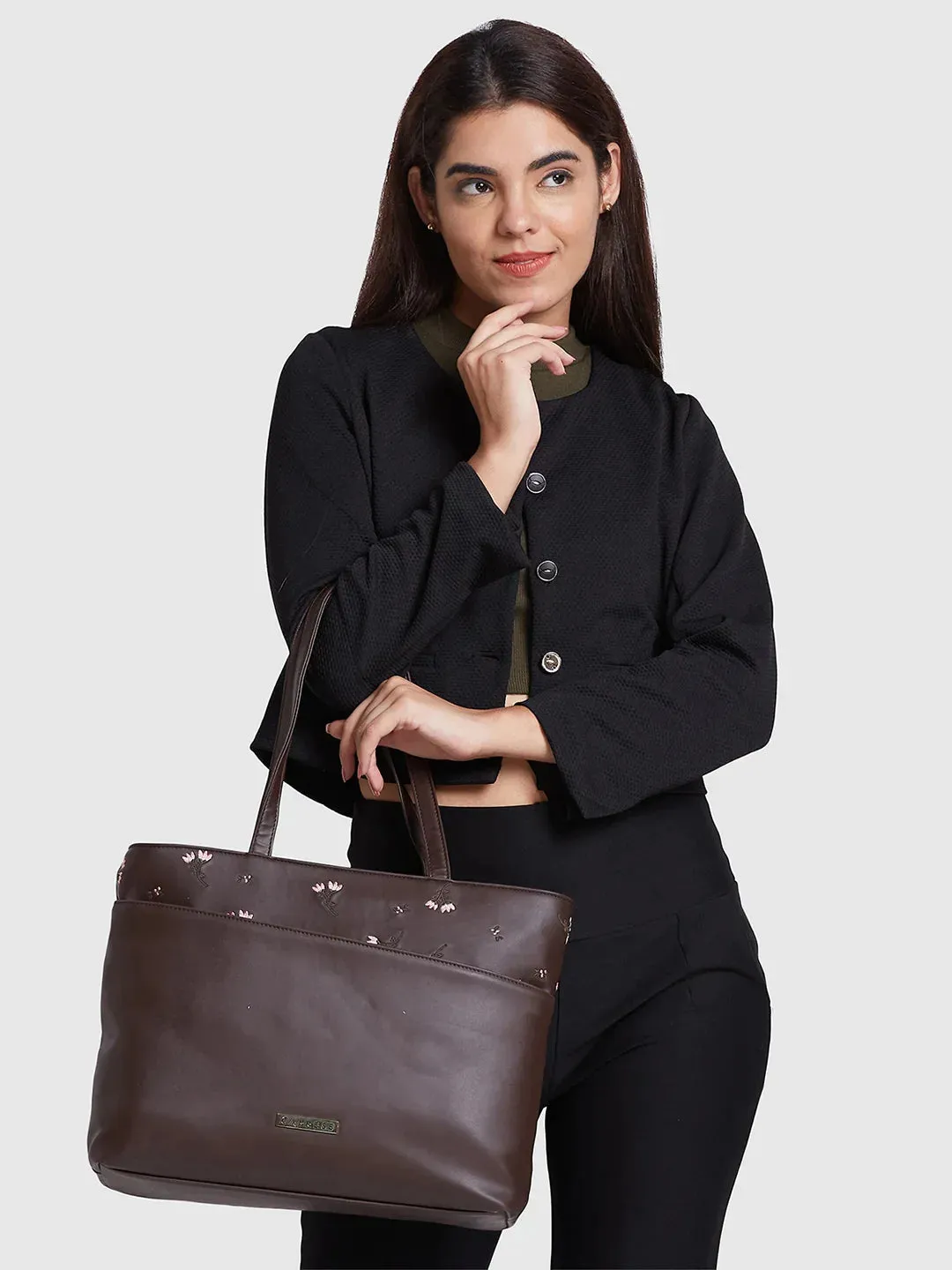 Caprese Adah Tote Large Chocolate Brown