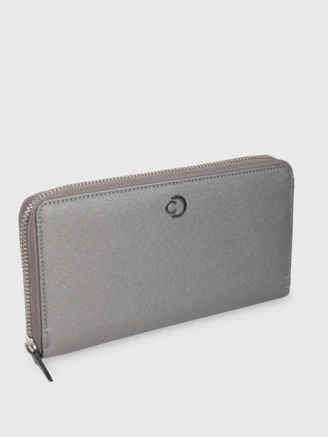 Caprese Mia Wallet Large Zip Around Gunmatel