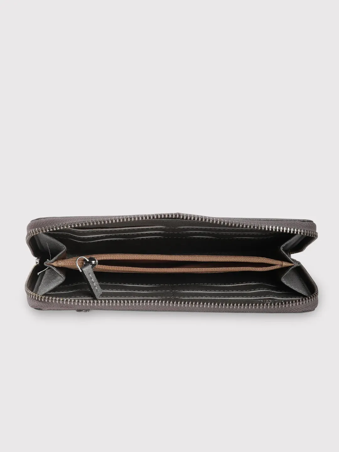 Caprese Mia Wallet Large Zip Around Gunmatel