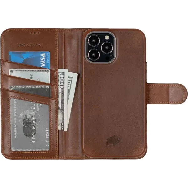 Carson iPhone 14 PRO Wallet Case, Burnished Tan