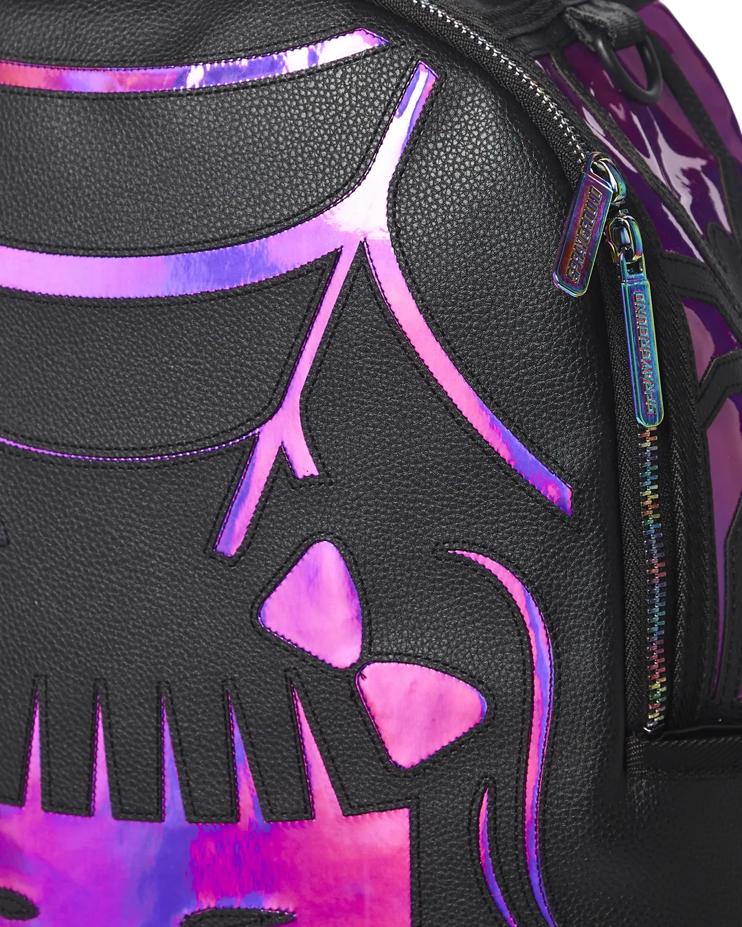 CAZZU IRIDESCENT CUT & SEW SPIDER SKULL SHARK BACKPACK (DLXV)