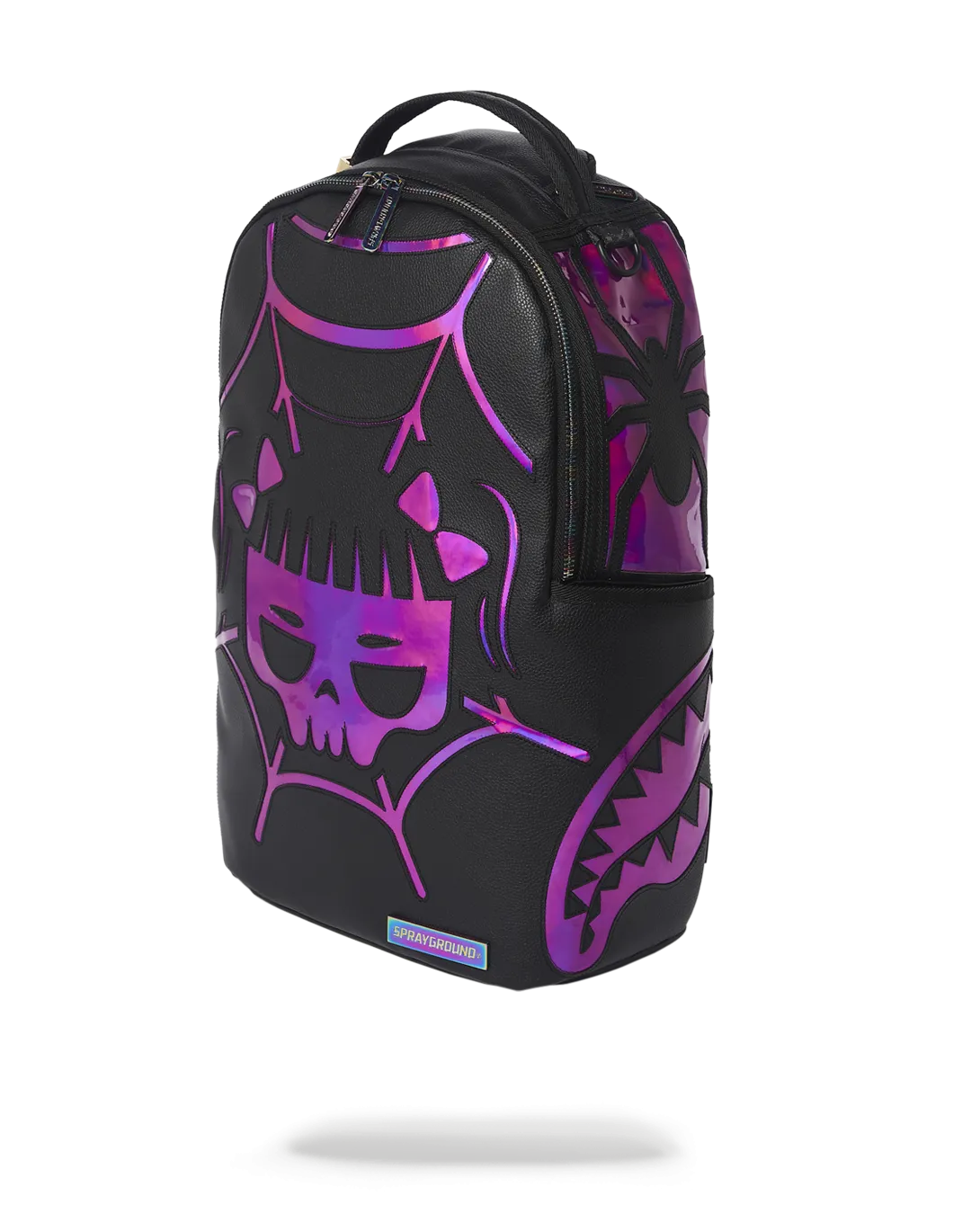 CAZZU IRIDESCENT CUT & SEW SPIDER SKULL SHARK BACKPACK (DLXV)