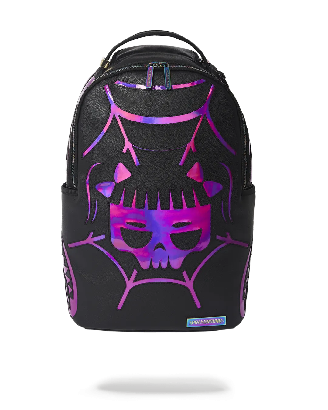 CAZZU IRIDESCENT CUT & SEW SPIDER SKULL SHARK BACKPACK (DLXV)