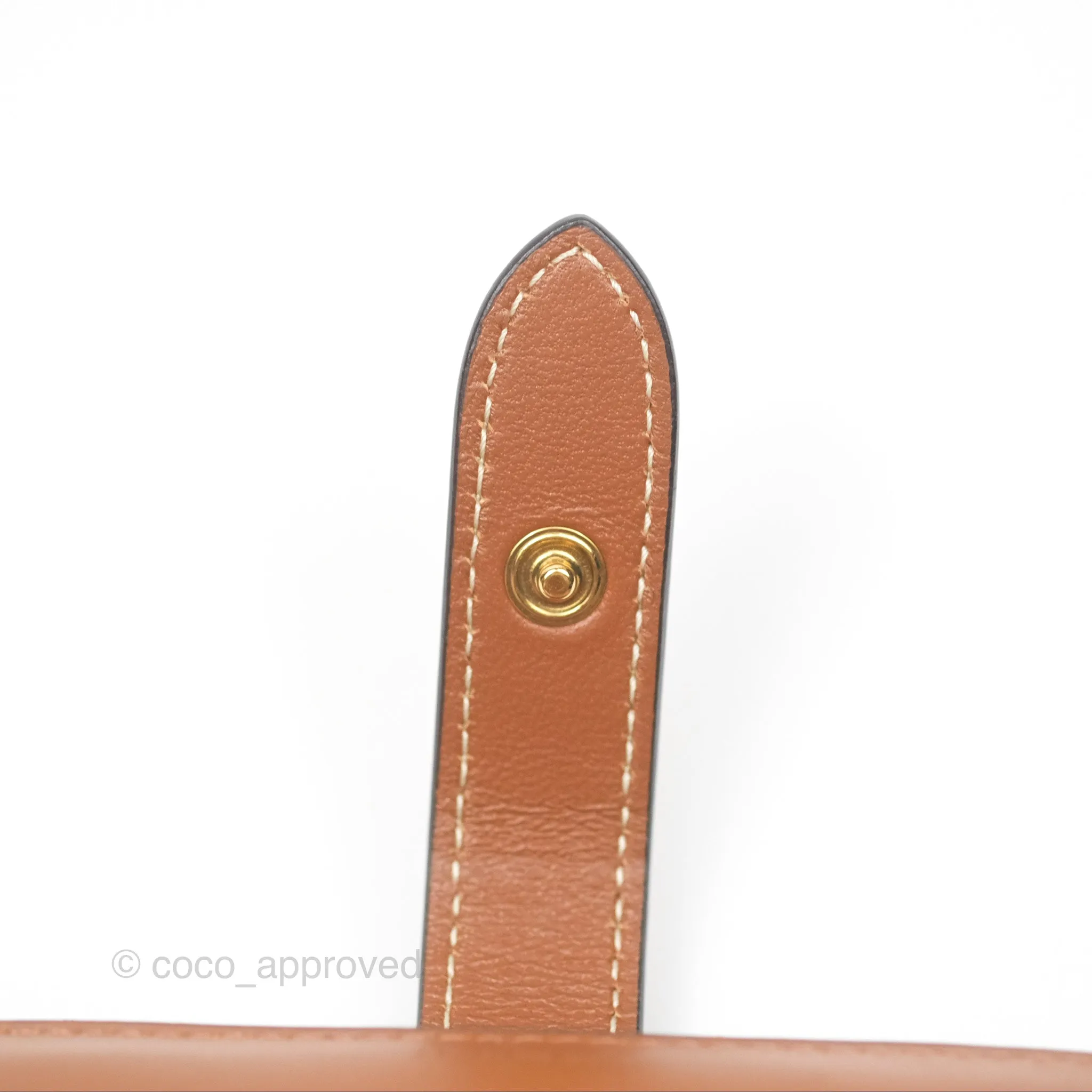 Celine Medium Strap Wallet In Triomphe Canvas Tan Lambskin