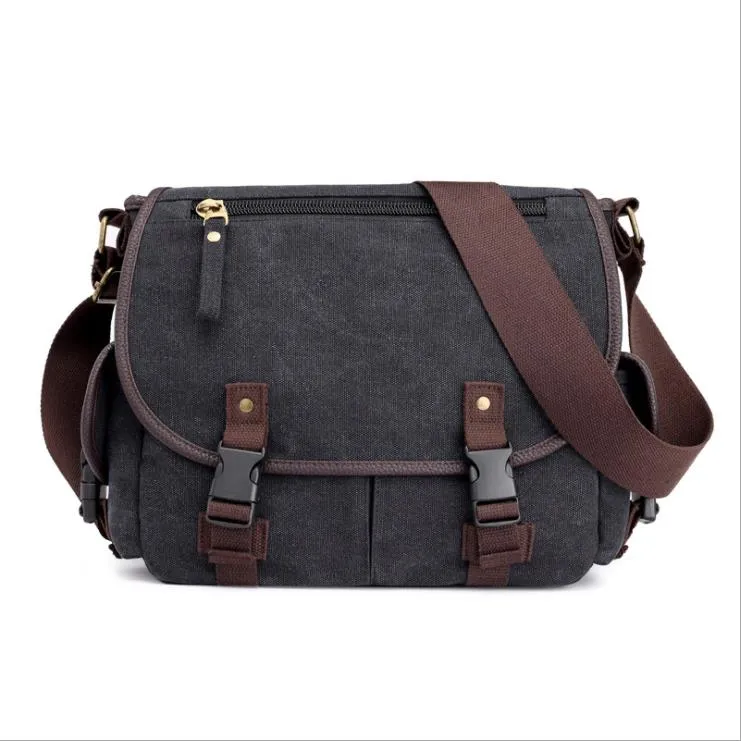 Cheggio Canvas Messenger Bag