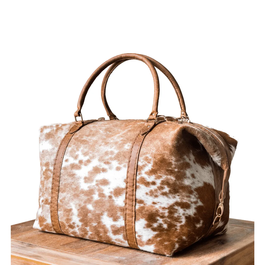 Classic Leather Duffle Bag - Nguni Edition