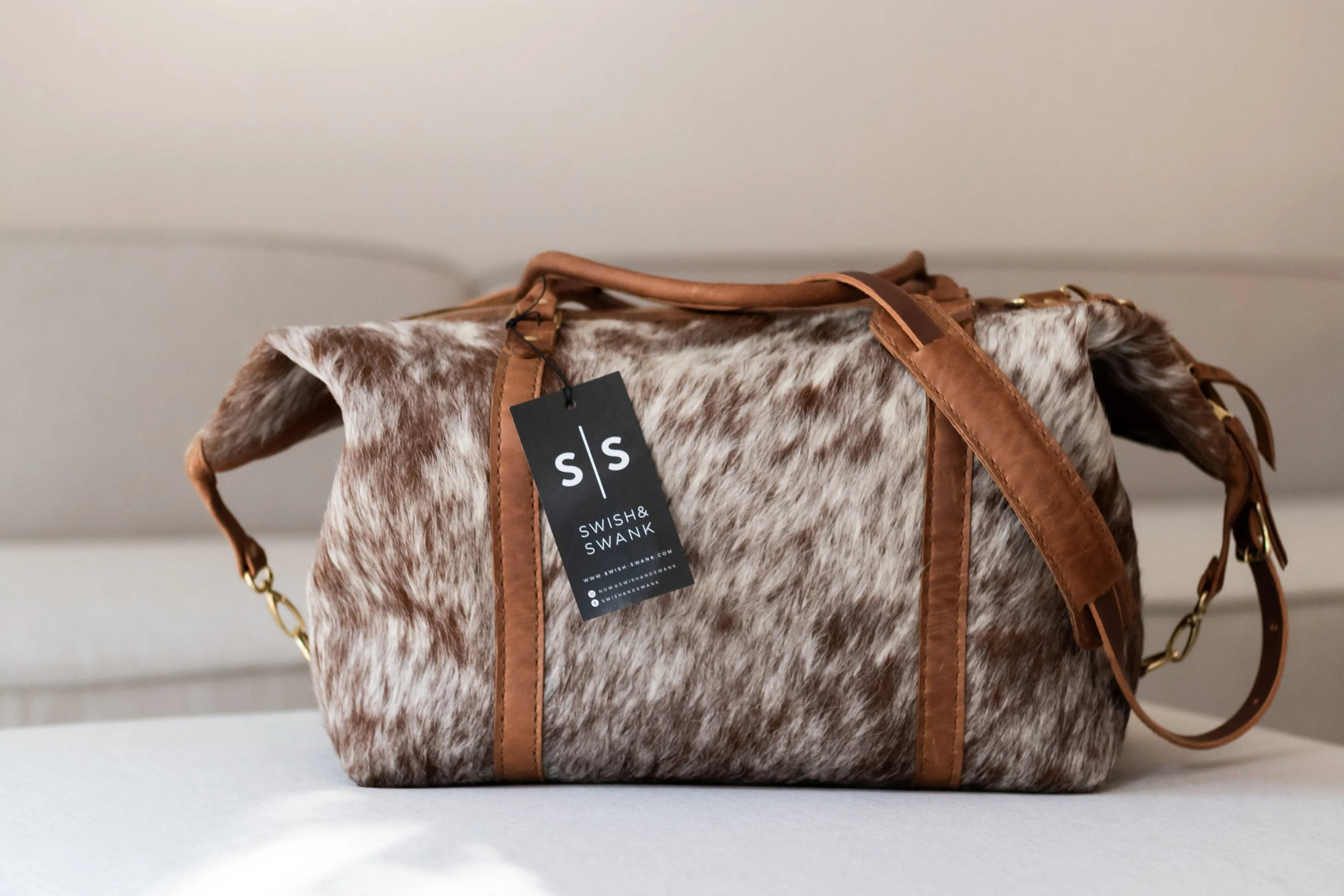 Classic Leather Duffle Bag - Nguni Edition