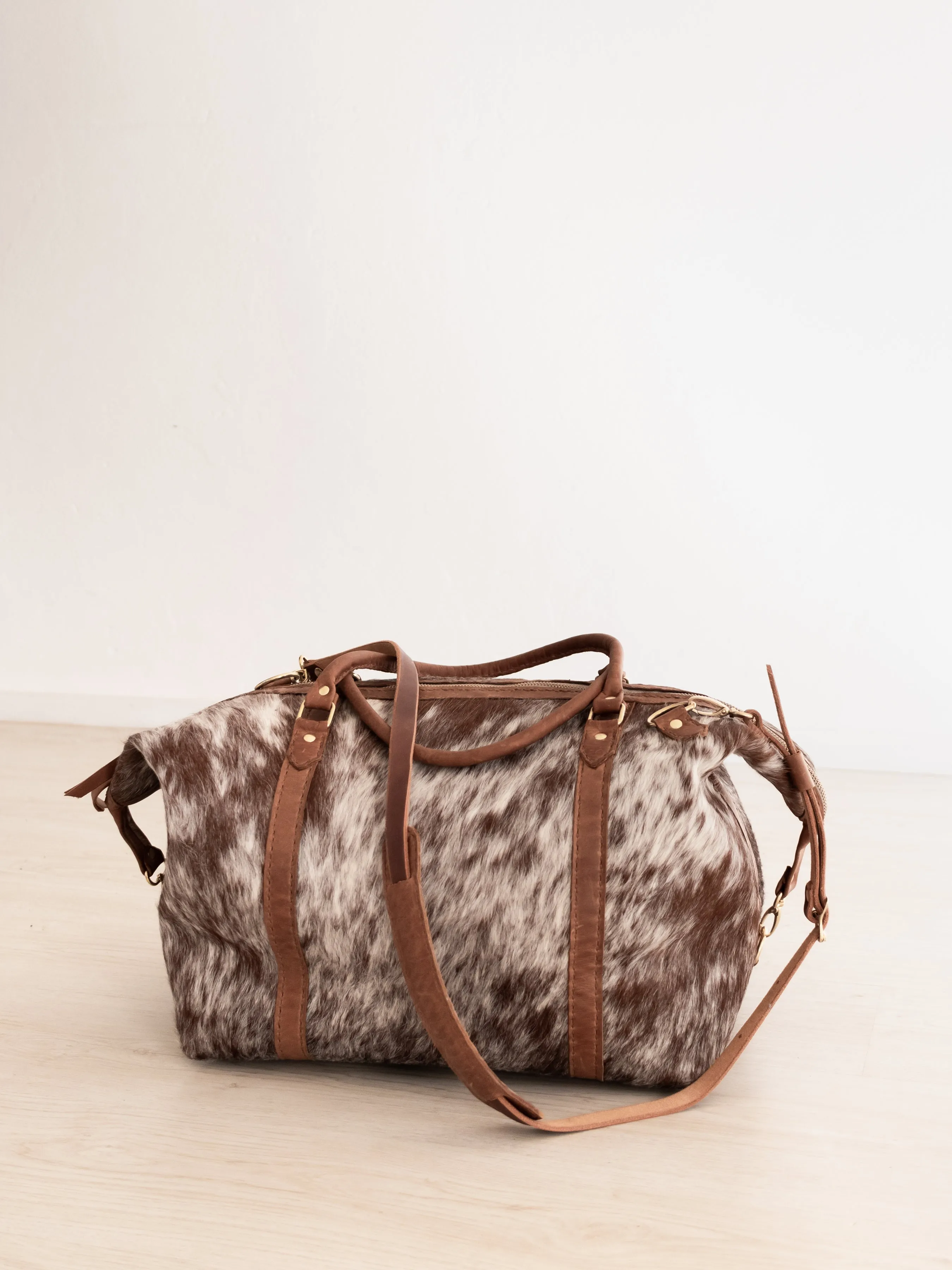 Classic Leather Duffle Bag - Nguni Edition