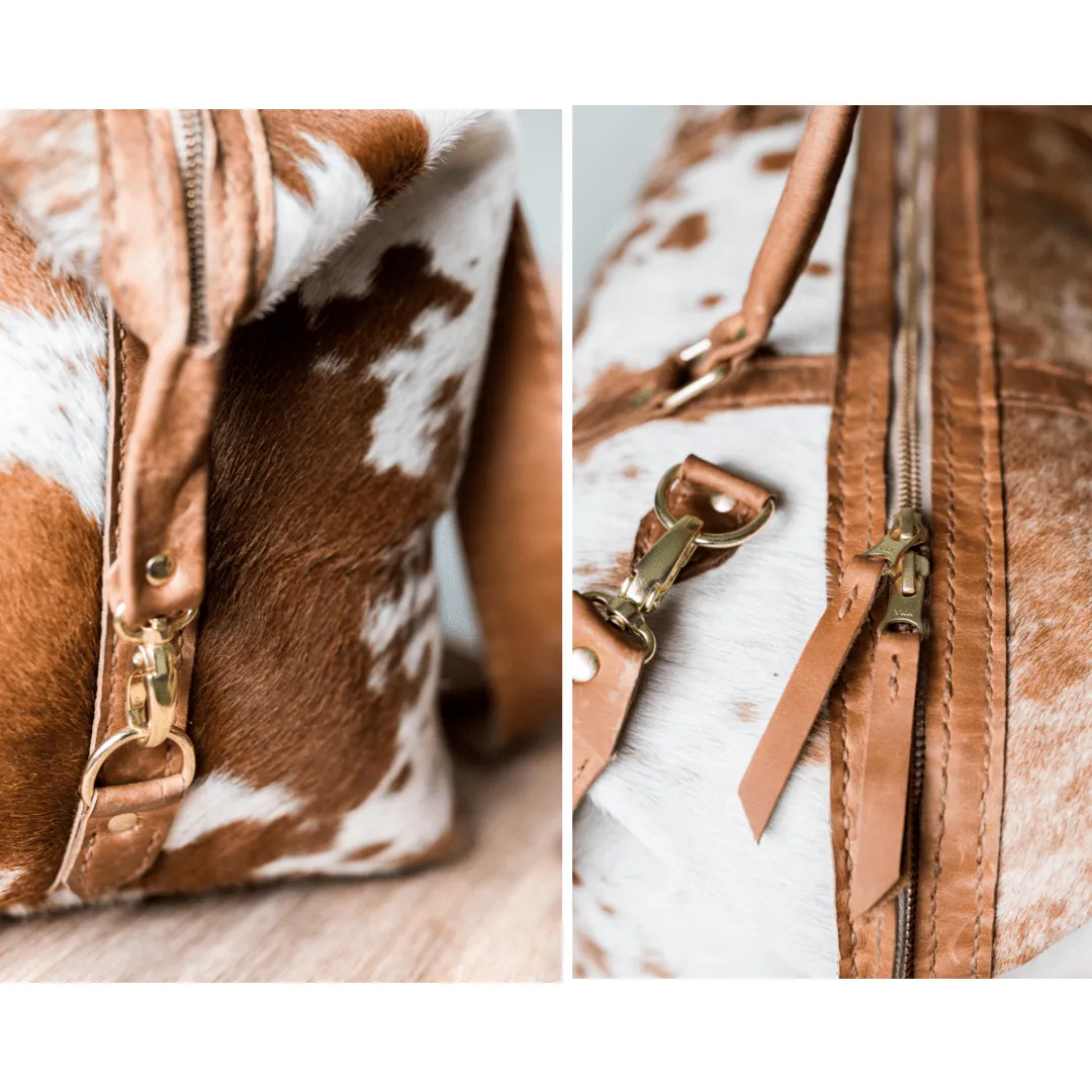 Classic Leather Duffle Bag - Nguni Edition