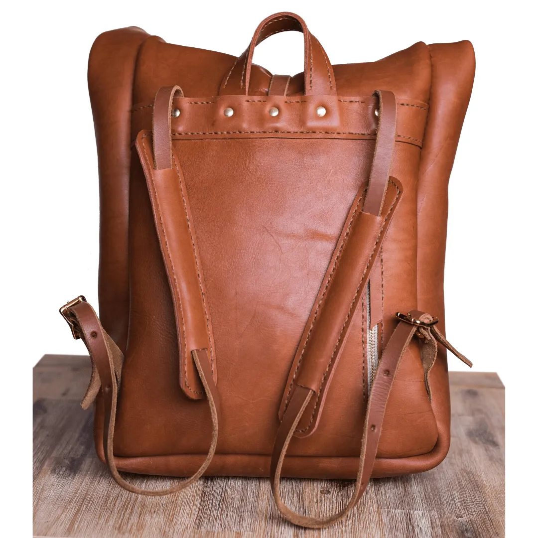 Classic Leather Noah Backpack - Hazelnut