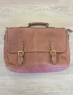 Classic Leather Stitched Messenger Bag