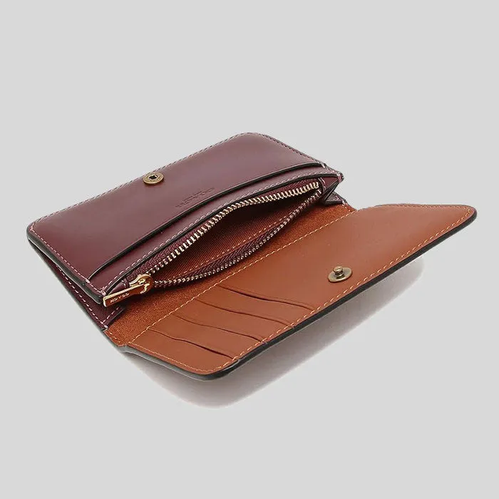 COACH Slim Card Case Wine C4818