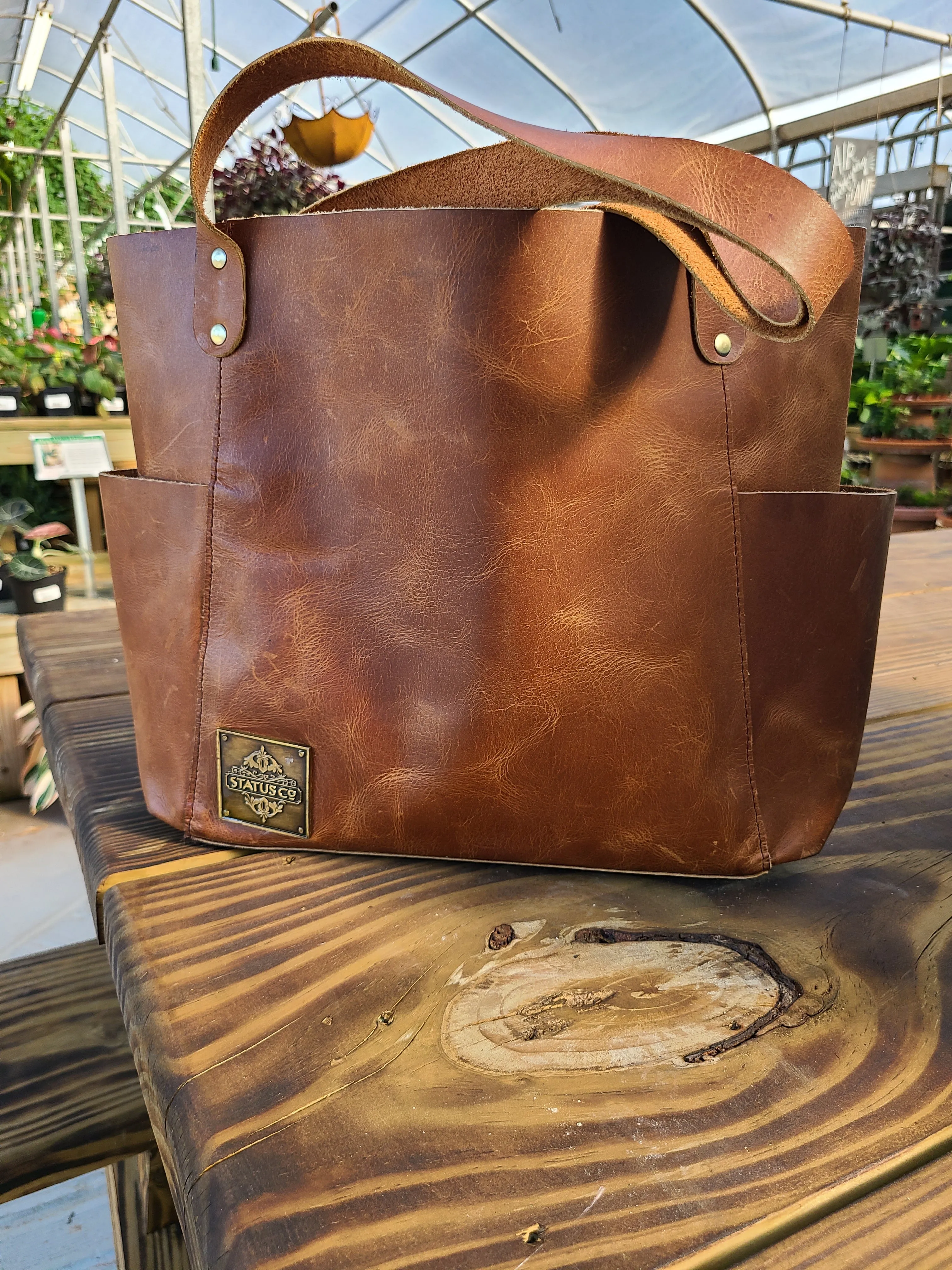 Cowhide Leather Designer Tote & Carry-On Bag