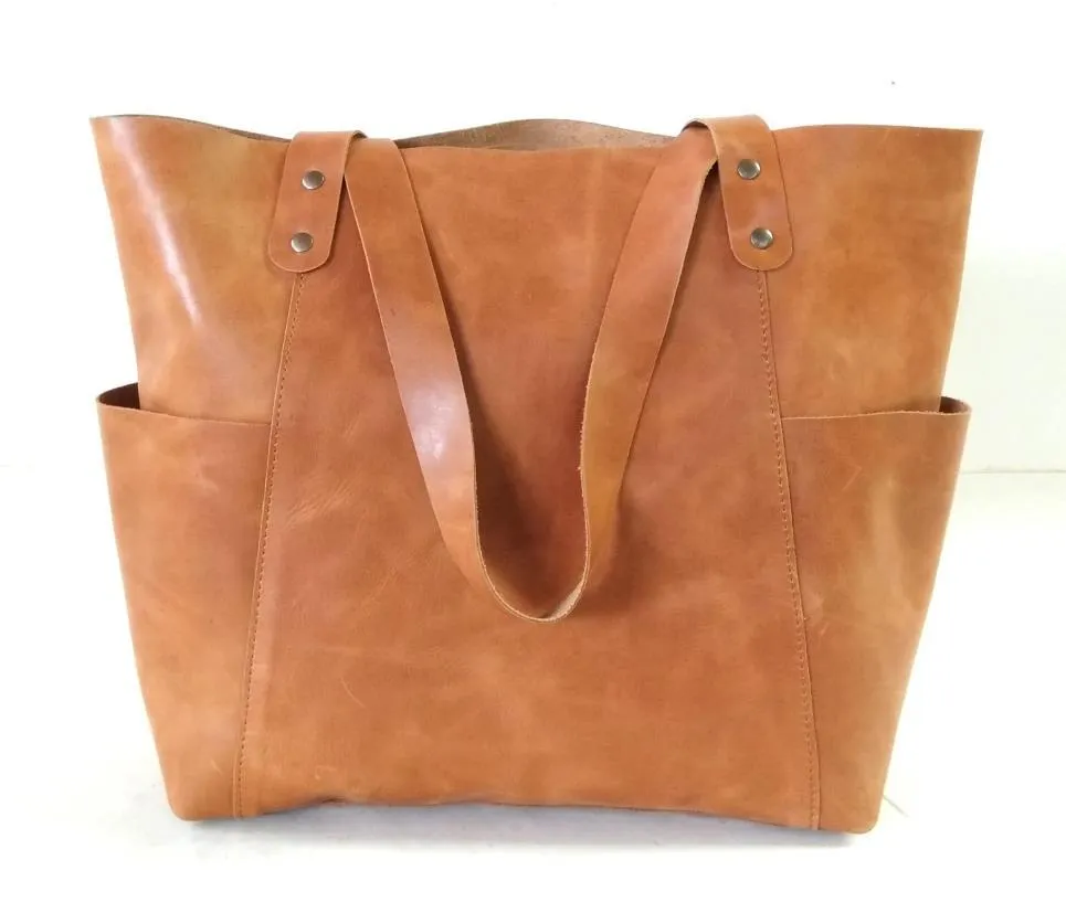 Cowhide Leather Designer Tote & Carry-On Bag