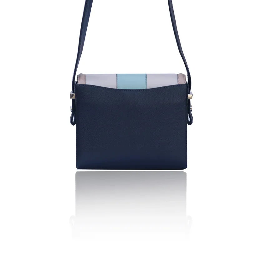 Cream & Navy Anya Cross Bag